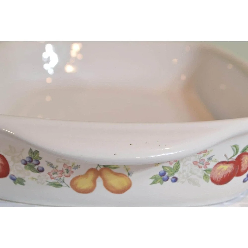 Corelle Coordinates Chutney Fruits 9x13 Stoneware Casserole Lasagna Baking Dish